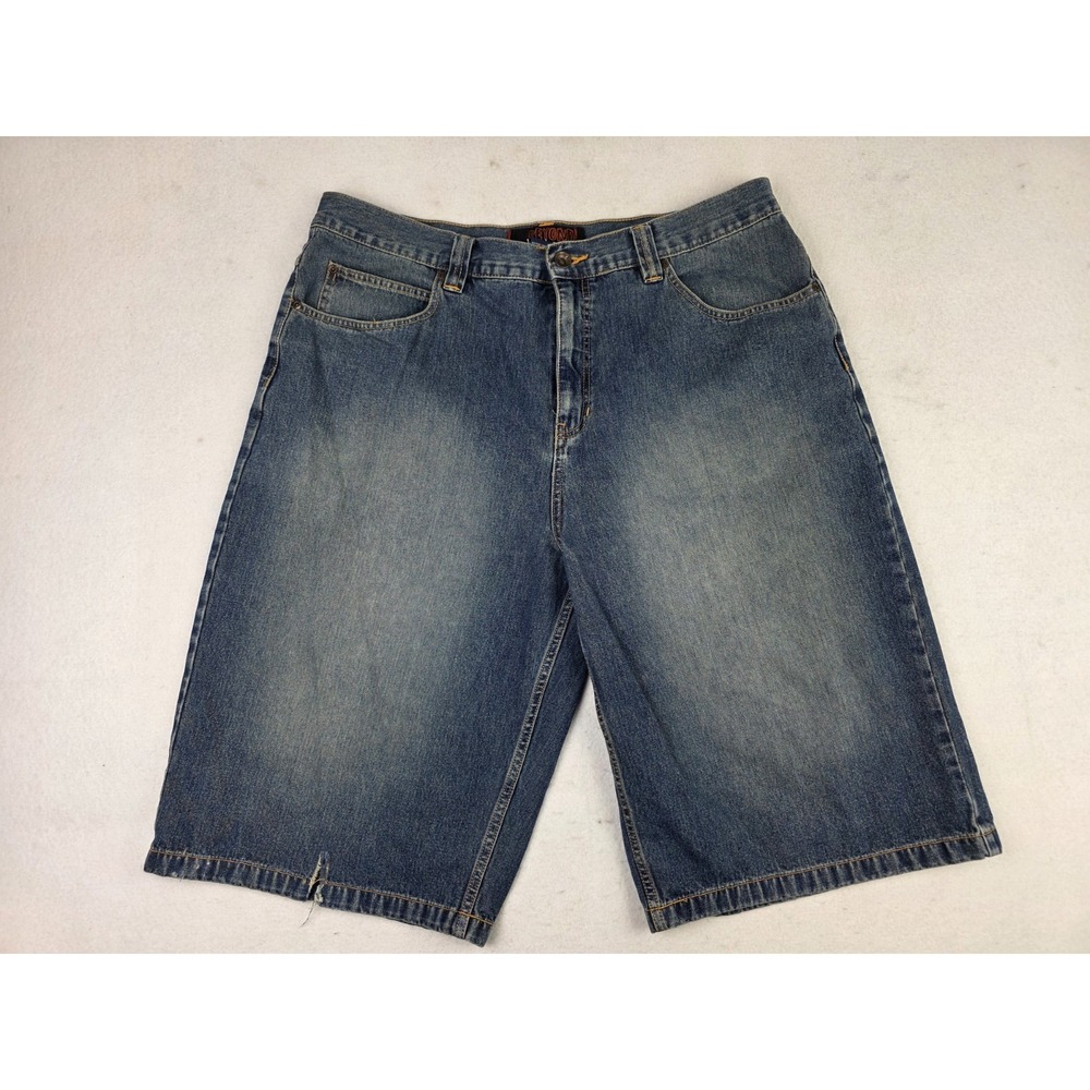 Vintage Anchor Blue Shorts Mens 38 Denim Jean Jorts Beyond‎ Baggy Loose Y2K 90s